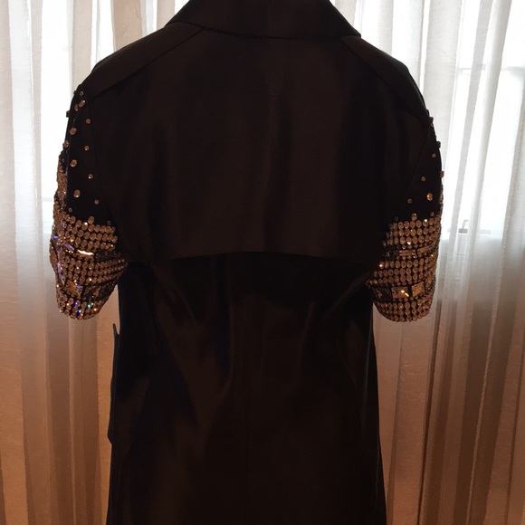 Thomas Wylde runways tuxedo long silk jacket, M - Picture 12 of 15